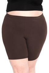 Women's Plus Size Cotton Biker Shorts