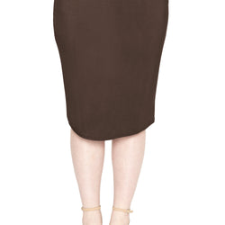 Women's Plus Size Soft Stretch MIDI Skirt