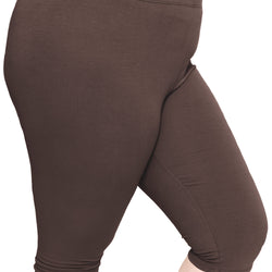 Women's Plus Size Knee Length Cotton Leggings