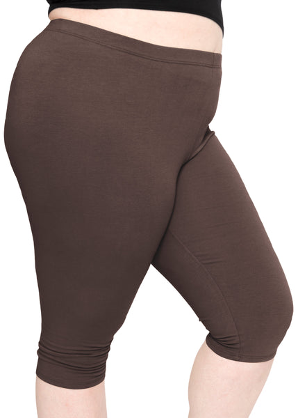 Women's and Plus Size Knee-Length Cotton Leggings
