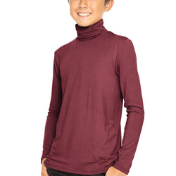 Oh So Soft Boy's Long Sleeve Poly Spandex Turtleneck