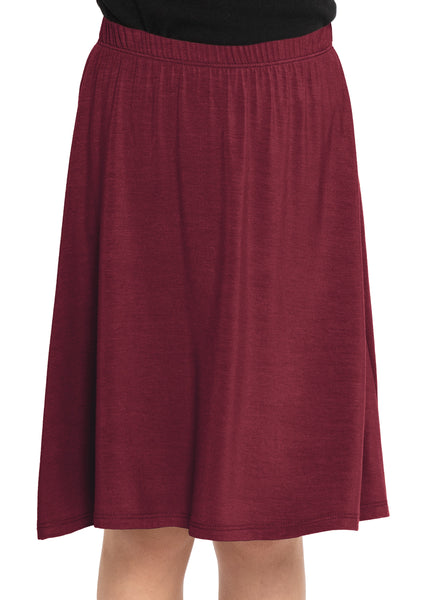 Youth Girl's Flowy A-Line Skirt Knee Length