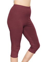 Women's and Plus Size High Rise Knee Leggings