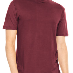 Men’s Oh So Soft Luxe Mock Neck Turtleneck Short Sleeve Shirt Casual Pullover Top