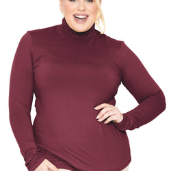 Women's Plus Size and Regular Long Sleeve Turtleneck