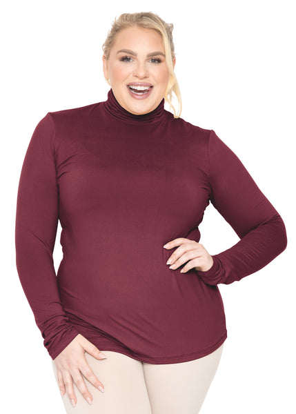 Women's Plus Size and Regular Long Sleeve Turtleneck