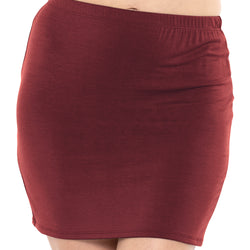 Women's Cotton Soft Stretch Fabric Basic Mini Skirt