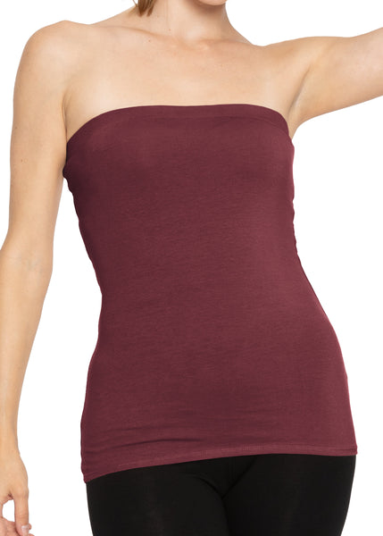 Women's & Plus Long Length Tube Top