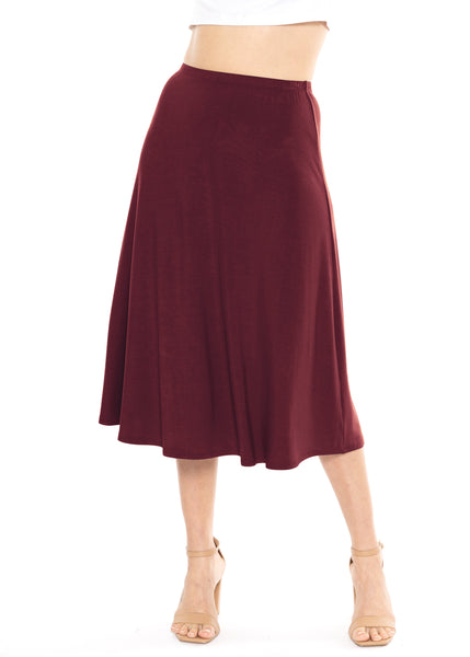 Women's Midi A-Line Flowy Skirt