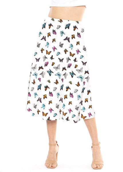 Women's Midi A-Line Flowy Skirt