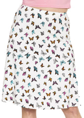 Knee Length A-Line Flowy Skirt