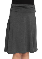 Youth Girl’s Flowy Knee Length Skirt with Ruched Waistband