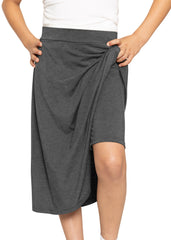 Girl's A-Line Midi Skirt with Built-in Shorts