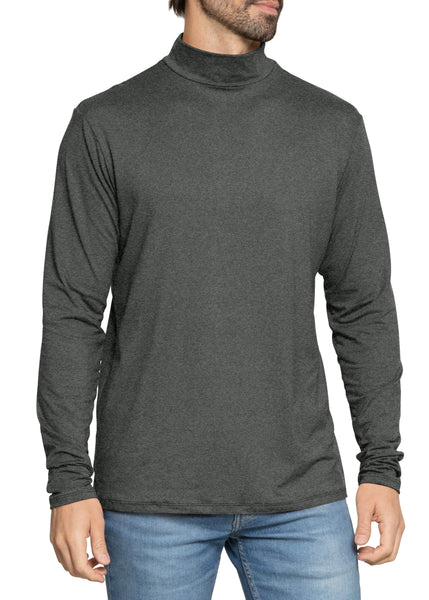 Men's Oh So Soft Mock Neck Long Sleeve Shirt Perfect for Casual Wear, Stylish, Classic Fit