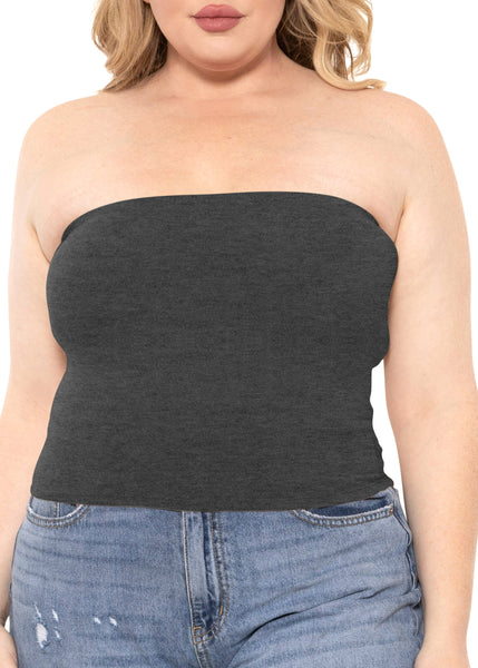 Women's Regular and Plus Size Crop Tube Top