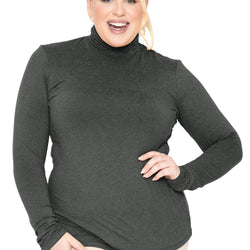 Women's Plus Size and Regular Long Sleeve Turtleneck