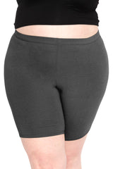 Women's Plus Size Cotton Biker Shorts