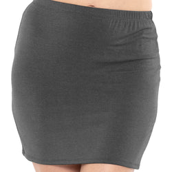 Women's Cotton Soft Stretch Fabric Basic Mini Skirt