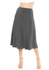 Midi A-Line Flowy Skirt