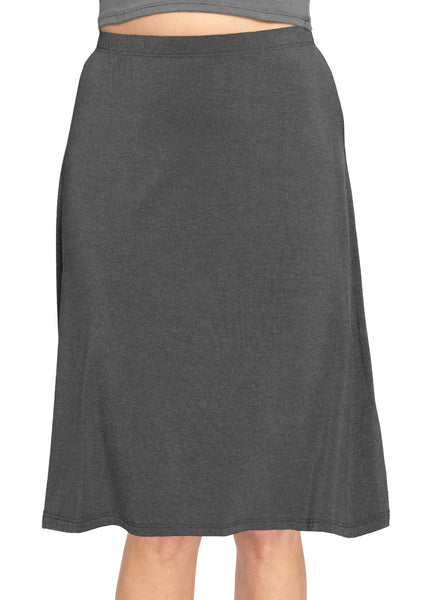 Women's Comfortable Flowy Airy A-Line Knee Length Light Weight Skirt