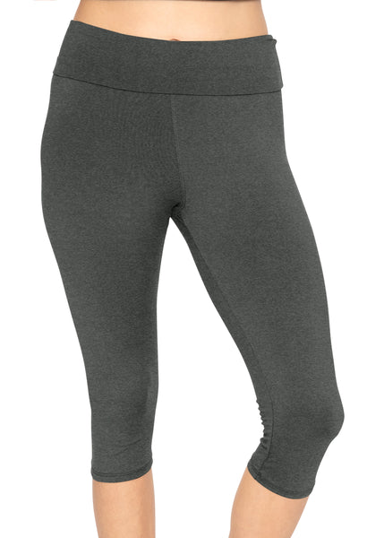 Women's and Plus Foldover Oh So Soft Knee-Length Leggings