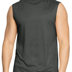 Men’s Oh So Soft Luxe Mock Neck Turtleneck Sleeveless Shirt Casual Pullover Top