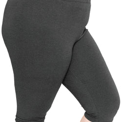Women's Plus Size Knee Length Cotton Leggings