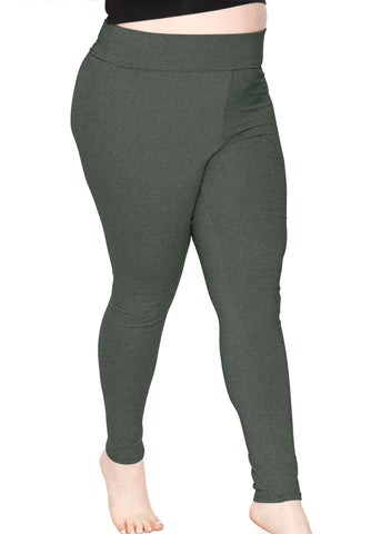 Stretch is Comfort Women's Plus Size Foldover Ankle Length Cotton Leggings