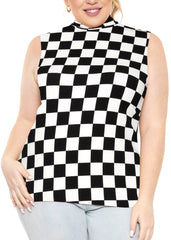 Women's Plus Oh So Soft Sleeveless Mock Neck Top - Perfectly Stylish, Cozy Essential for Everyday