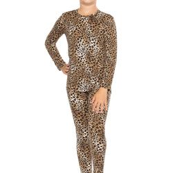 Oh So Soft Youth Girl's Long Sleeve Crew and Leggings Set, Includes Top and Bottom PRINTS