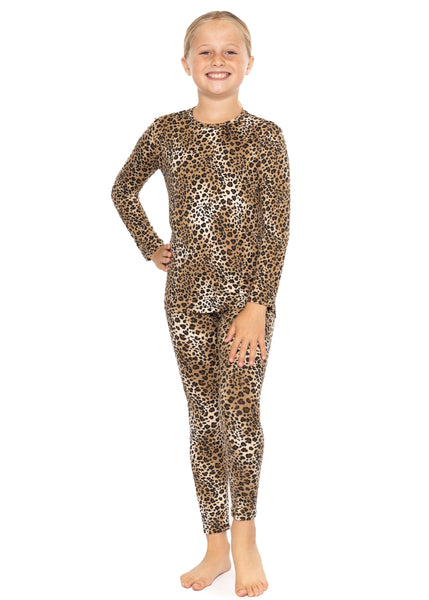 Oh So Soft Youth Girl's Long Sleeve Crew and Leggings Set, Includes Top and Bottom PRINTS