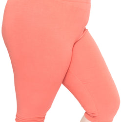 Women's and Plus Size Knee-Length Cotton Leggings