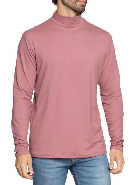 Men's Oh So Soft Mock Neck Long Sleeve Shirt Perfect for Casual Wear, Stylish, Classic Fit