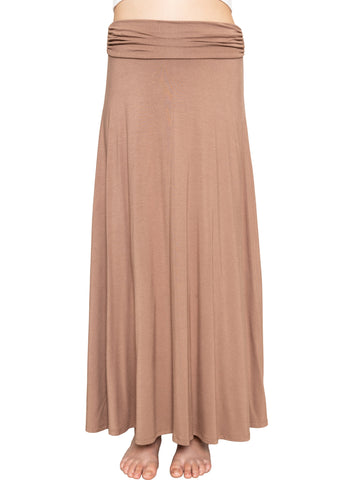 Youth Girl’s Flowy Ankle Length Skirt with Ruched Waistband