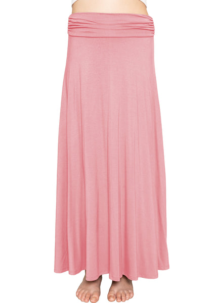 Youth Girl’s Flowy Ankle Length Skirt with Ruched Waistband