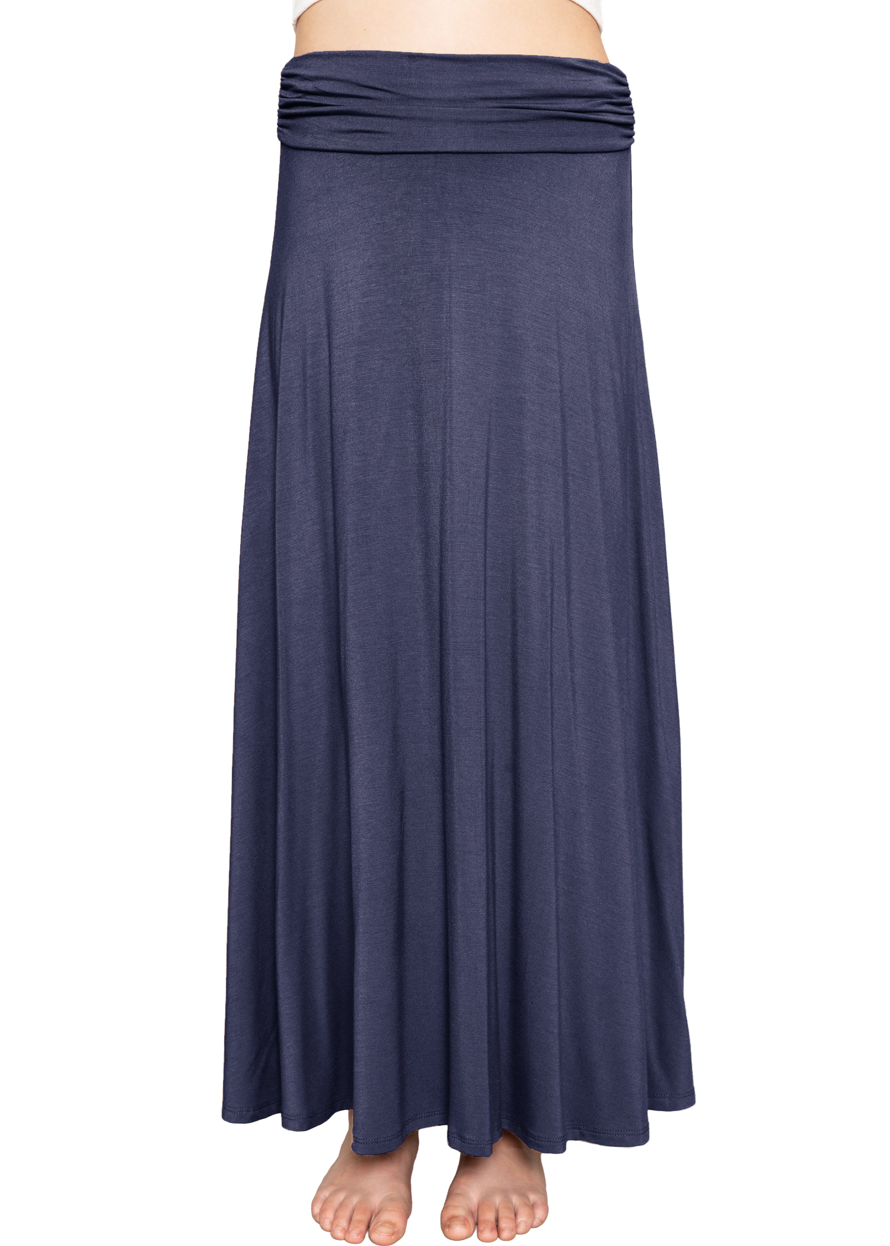 Youth Girl’s Flowy Ankle Length Skirt with Ruched Waistband