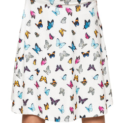 Youth Girl's Flowy Knee Length Skirt with Ruched Waistband