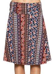 Youth Girl’s Flowy Knee Length Skirt with Ruched Waistband