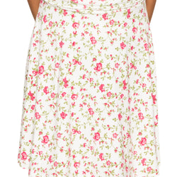 Youth Girl's Flowy Knee Length Skirt with Ruched Waistband