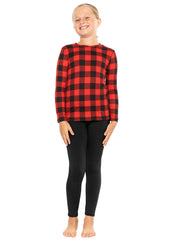 Oh So Soft Youth Girl's Long Sleeve Crew and Leggings Set, Includes Top and Bottom More PRINTS