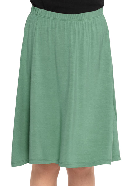 Youth Girl's Flowy A-Line Skirt Knee Length