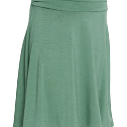 Youth Girl's Flowy Knee Length Skirt with Ruched Waistband
