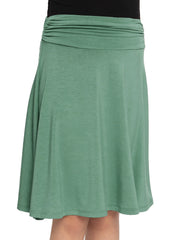 Youth Girl’s Flowy Knee Length Skirt with Ruched Waistband