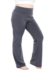 Women Plus Size High Waist Ultra Flex Full-Length Bootcut Yoga Pants