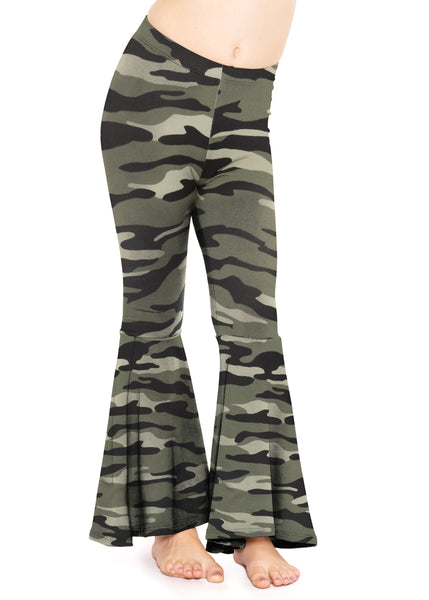 Girl's Stretch Bell Bottoms Flare Pants