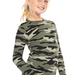 Youth Girl's Oh So Soft Long Sleeve Crew Neck Top Prints