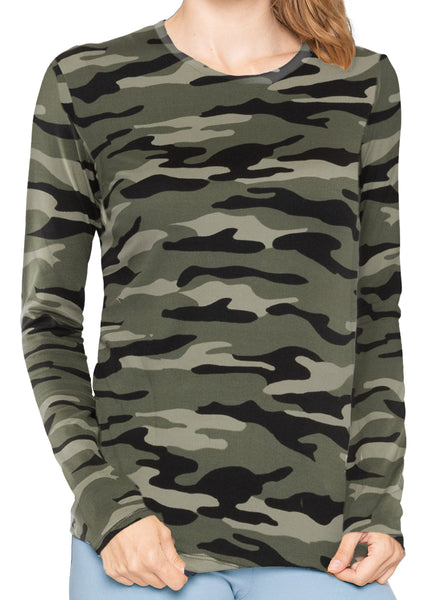 Women's and Plus Oh So Soft Long Sleeve Crew Neck Top