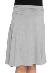 Youth Girl’s Flowy Knee Length Skirt with Ruched Waistband
