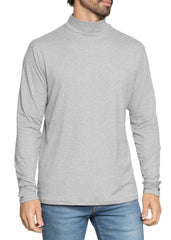 Men’s Oh So Soft Mock Neck Long Sleeve Shirt Perfect for Casual Wear, Stylish, Classic Fit