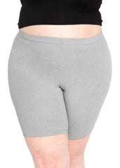 Women's Plus Size Cotton Biker Shorts